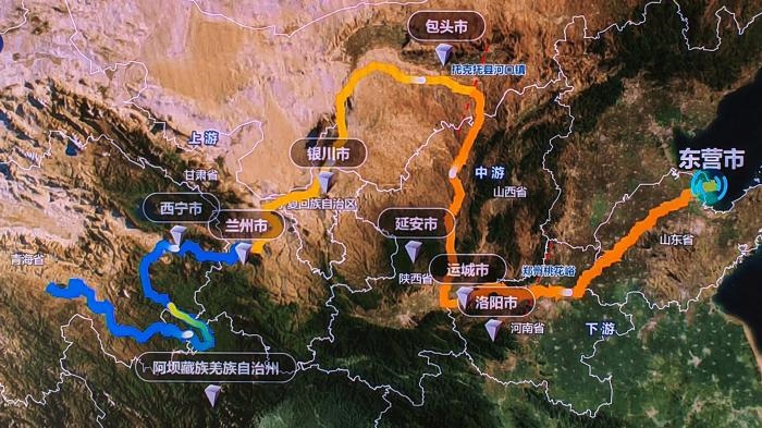 △黃河發(fā)源于青藏高原，呈“幾”字形流經(jīng)青海、四川、甘肅、寧夏、內(nèi)蒙古、山西、陜西、河南、山東9省區(qū)，全長(zhǎng)5464公里。(資料圖)