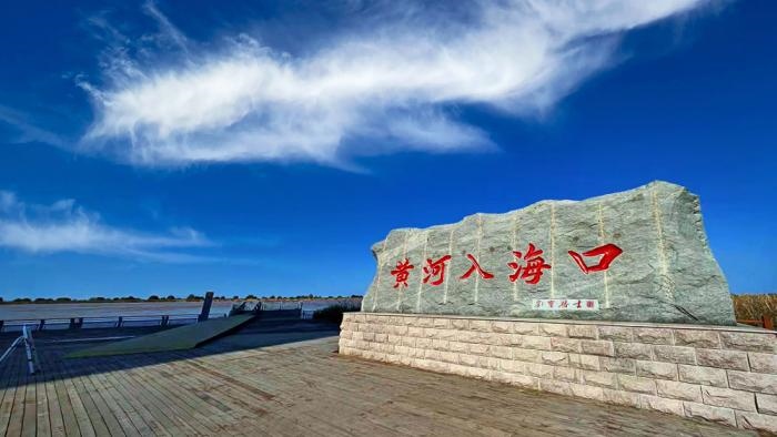△黃河入海口位于山東東營(yíng)市墾利區(qū)。(總臺(tái)央視記者彭漢明拍攝)