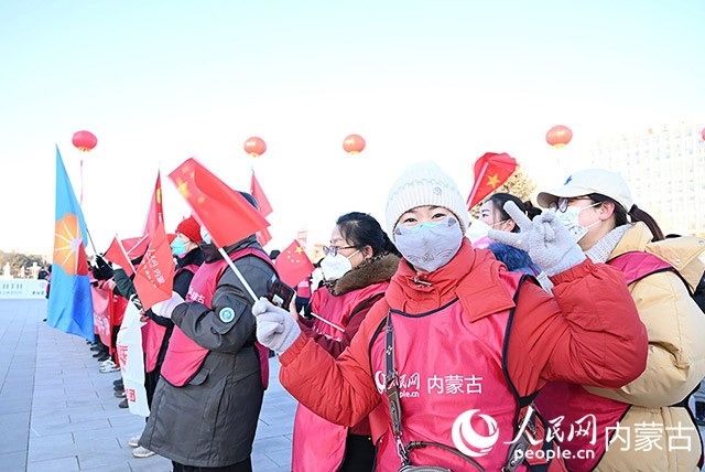 2022年呼和浩特市第七屆徒步迎新活動(dòng)現(xiàn)場。人民網(wǎng) 劉藝琳攝