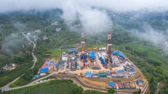 江漢油田涪陵頁巖氣田。涪陵頁巖氣公司供圖