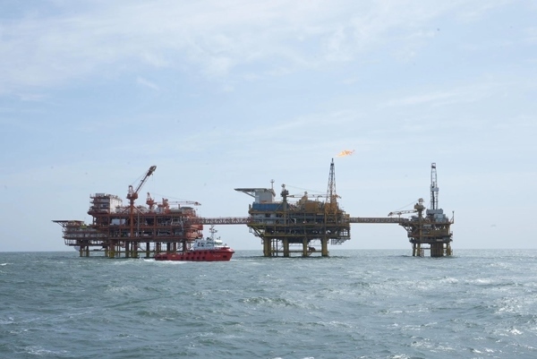 墾利6-1油田海上施工現(xiàn)場(chǎng)。受訪(fǎng)者供圖