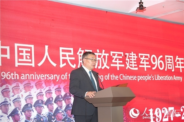 蒙古國國防部副部長瑪格奈致辭。人民網(wǎng)記者 霍文攝J