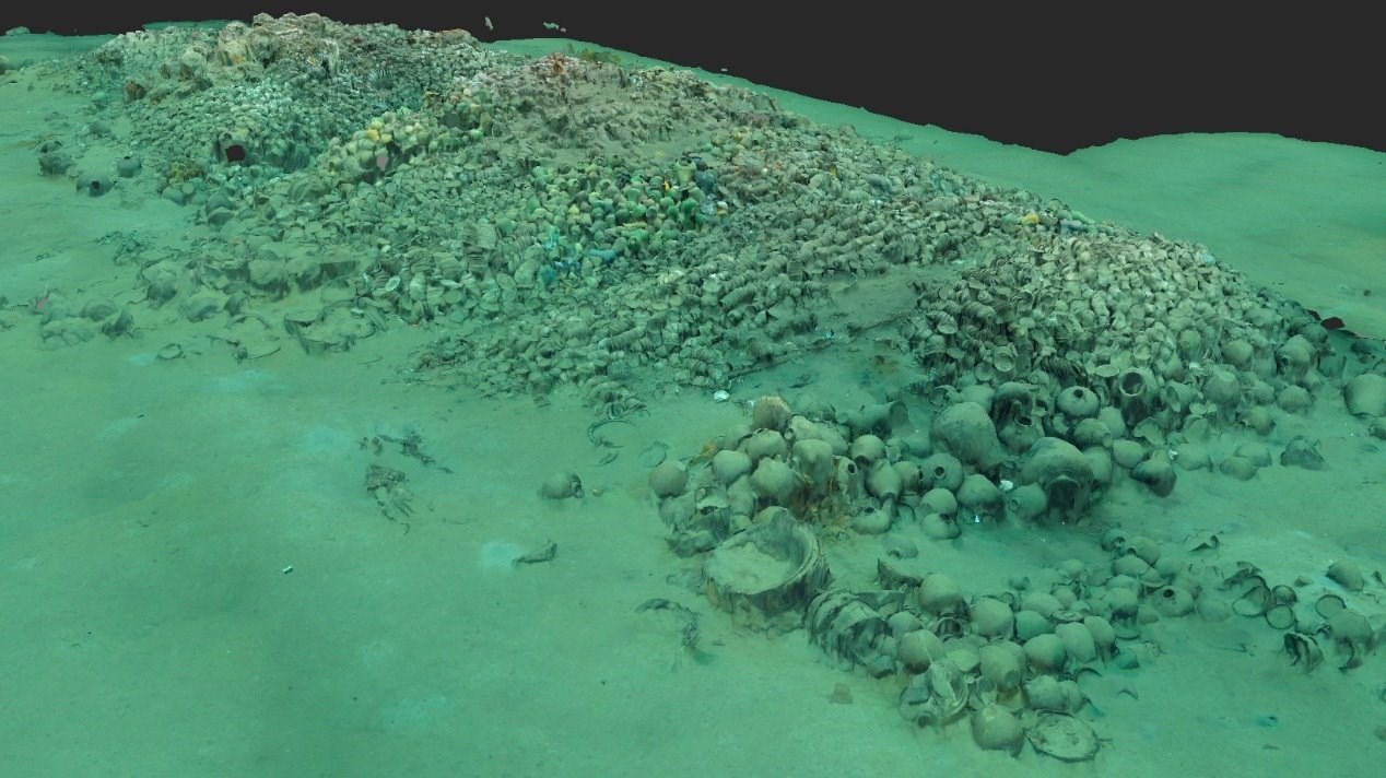 一號(hào)沉船遺址核心區(qū)三維圖。國家文物局供圖