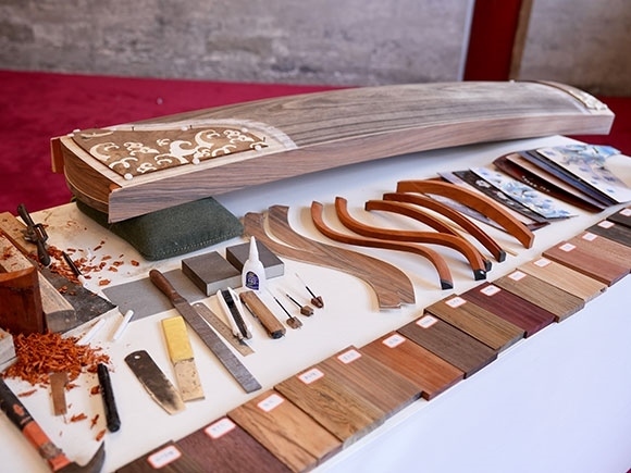 蘭考古箏制作展示。中央音樂學(xué)院供圖