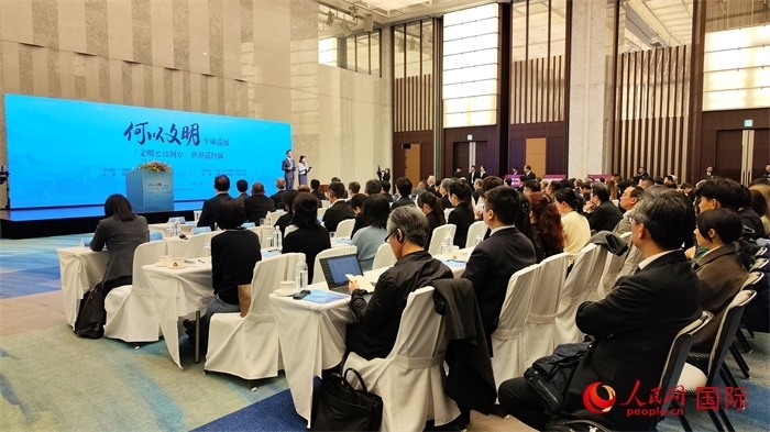 “何以文明”全球巡展?日本特展啟動儀式現(xiàn)場。人民網(wǎng) 蔣曉辰攝