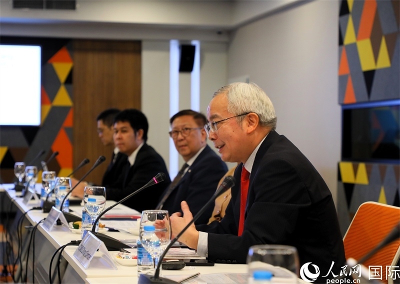 中國國際問題研究院副院長榮鷹致開幕辭。人民網(wǎng)記者 白元琪攝