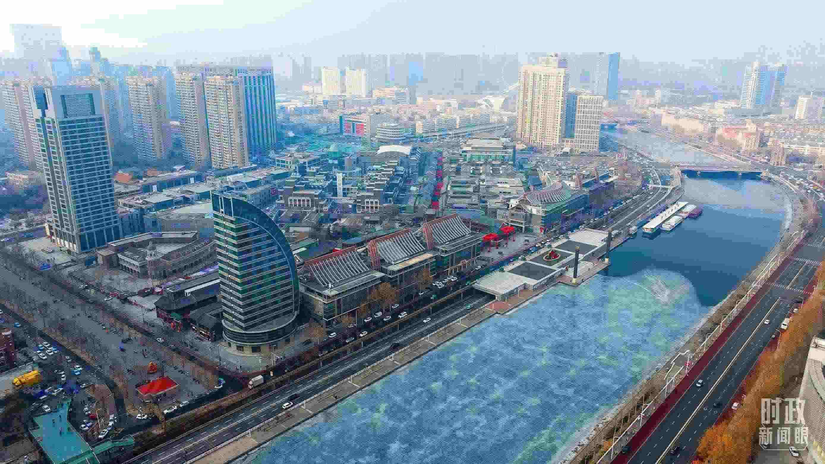 △天津航拍。（總臺(tái)記者劉功河拍攝）