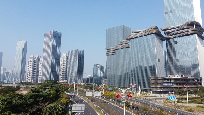2024年1月1日，廣東珠海，橫琴粵澳深度合作區(qū)樓群。