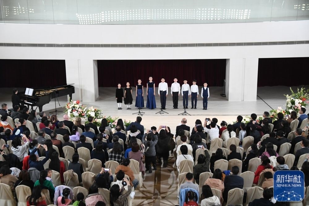 3月21日，金融街童聲合唱團在音樂會上演出。新華社記者 任超 攝