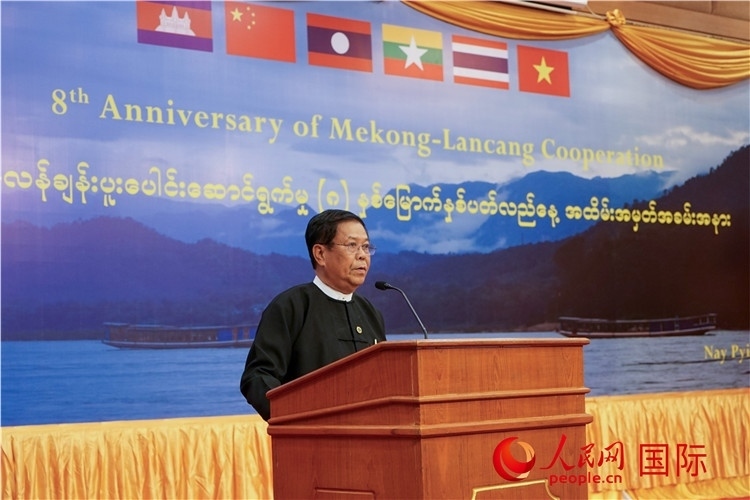 緬甸副總理兼外交部長丹穗致辭。人民網(wǎng)記者 謝佳君攝