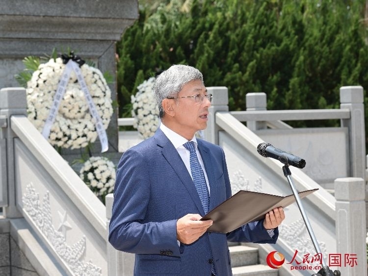 陳海大使發(fā)表致辭。人民網(wǎng)記者 謝佳君攝