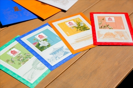 《四季故宮》藏書票。故宮博物院供圖