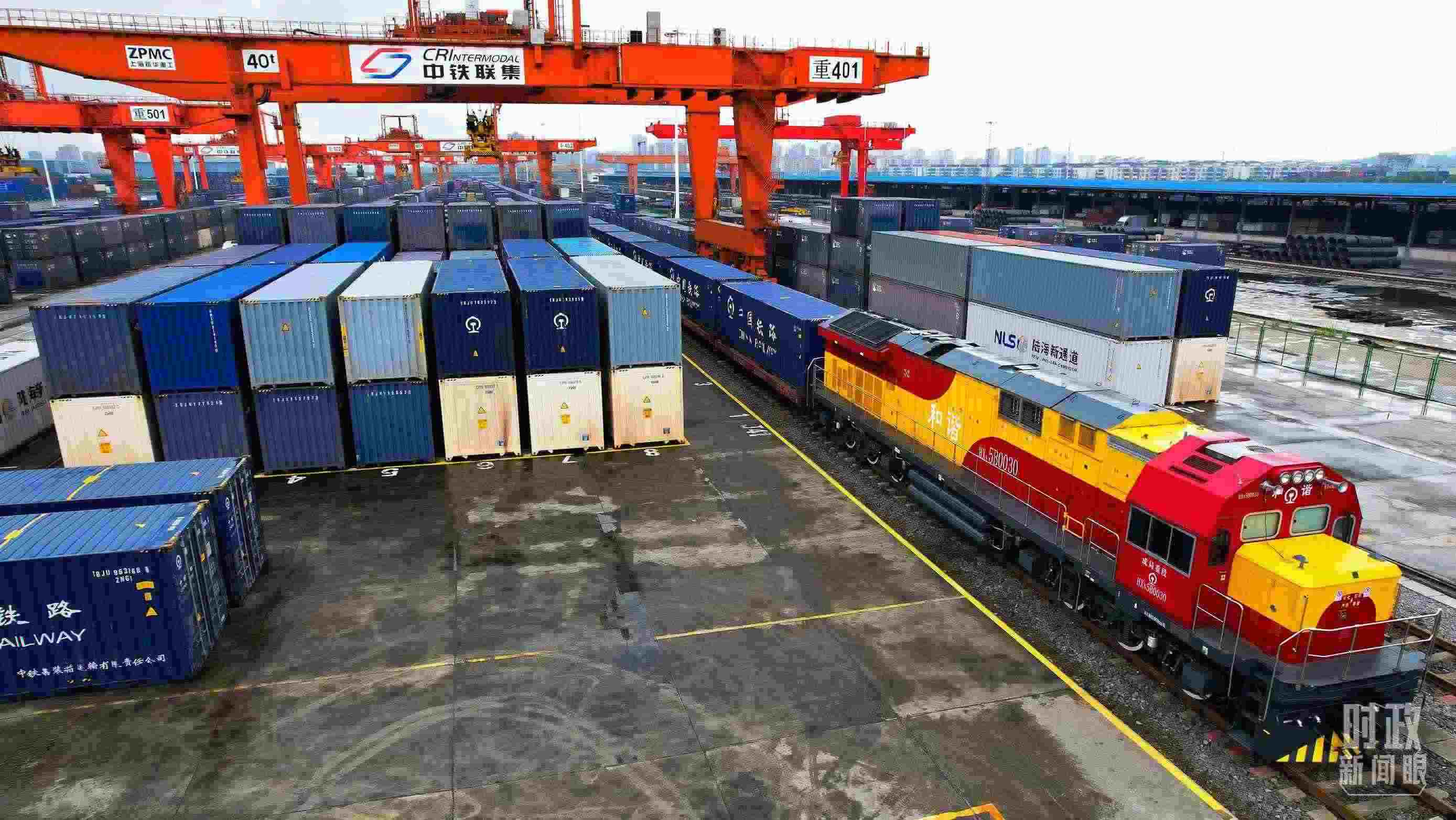 △重慶國(guó)際物流樞紐園區(qū)。（總臺(tái)記者劉雨拍攝）