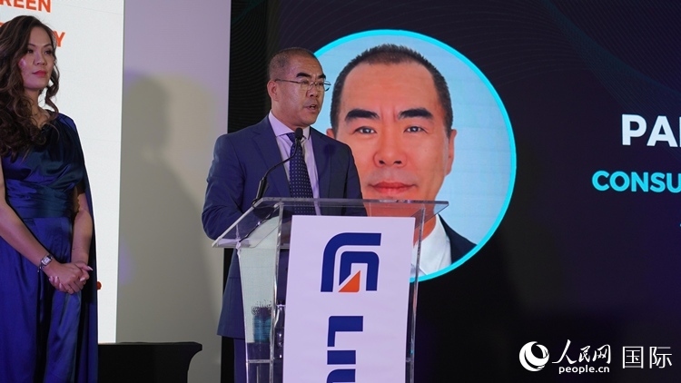 中國駐約翰內(nèi)斯堡總領(lǐng)事潘慶江發(fā)言致辭。人民網(wǎng) 張茜攝