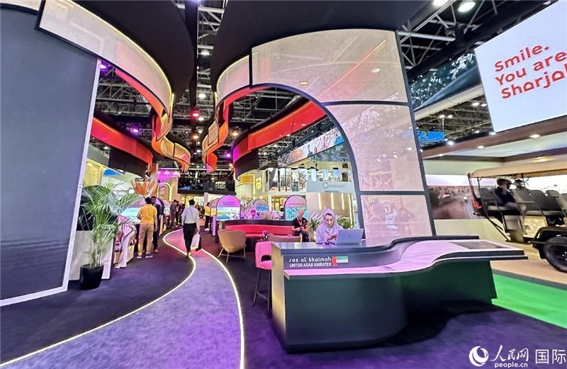 阿聯(lián)酋沙迦展臺(tái)。人民網(wǎng)記者管克江攝