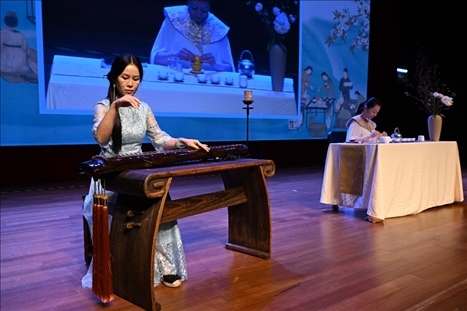 活動現(xiàn)場茶藝古琴表演。新加坡中國文化中心供圖