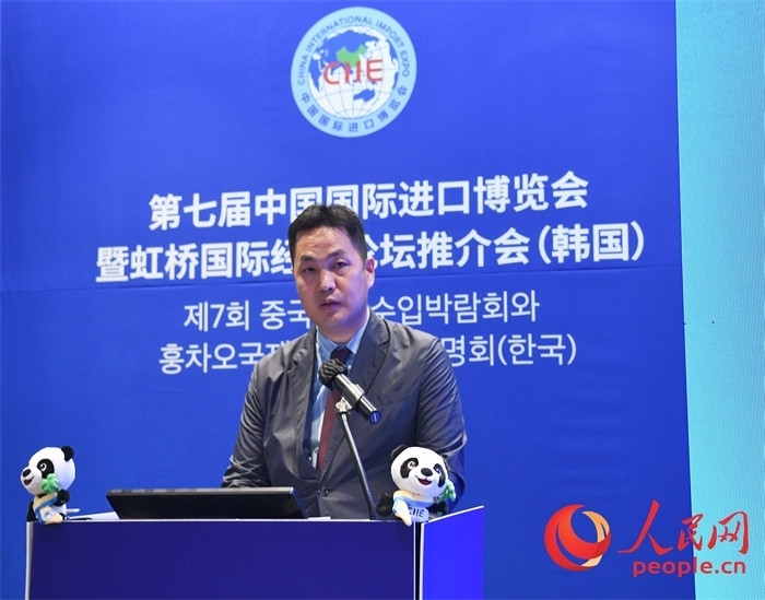 在華韓國創(chuàng)新中心代表金鐘文發(fā)言。 人民網(wǎng) 程安康攝
