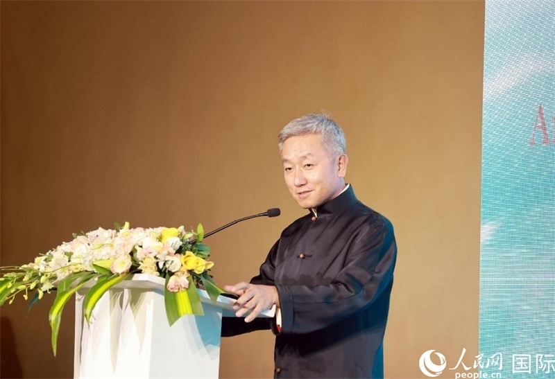 張益明大使致辭。人民網(wǎng)記者 管克江攝