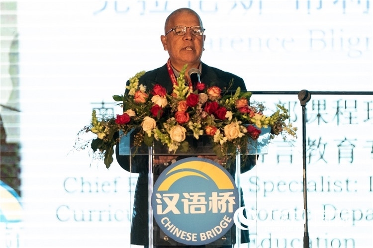 南非基教部專(zhuān)家克拉倫斯·布利格諾特做主旨發(fā)言。人民日?qǐng)?bào)非洲中心分社 希拉茲·莫林?jǐn)z