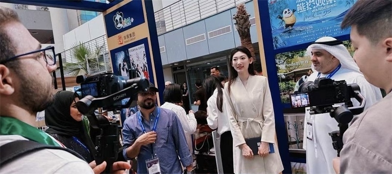 中國(guó)聯(lián)合展臺(tái)引發(fā)阿拉伯媒體關(guān)注。主辦方供圖