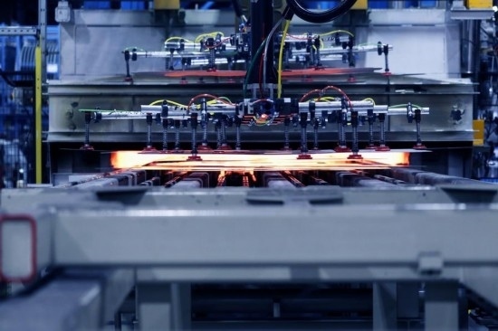 這是海斯坦普零件生產(chǎn)線（資料照片）。新華社發(fā)