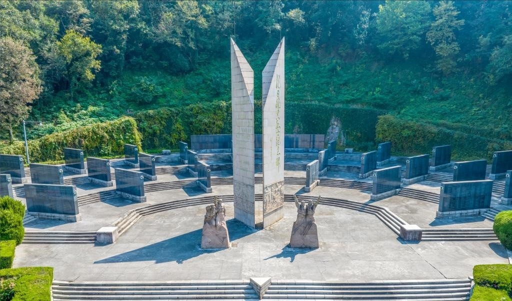 抗日航空英烈紀(jì)念碑廣場(chǎng)。（受訪單位供圖）