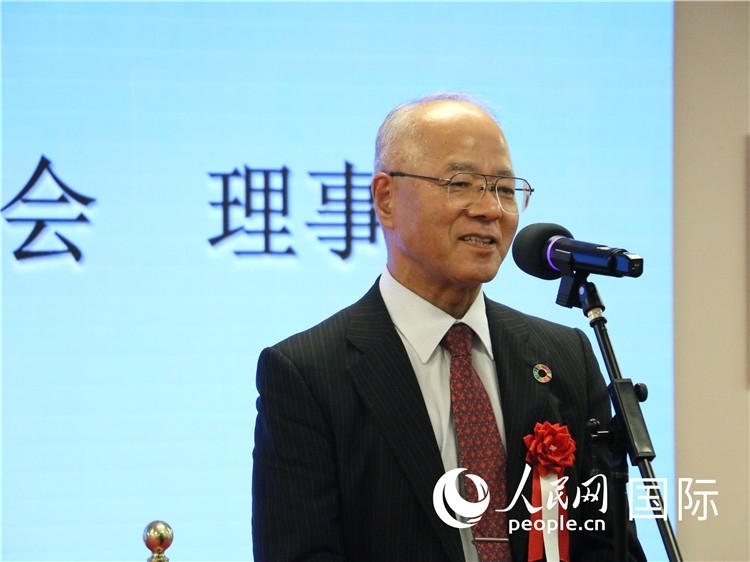 日中協(xié)會理事長瀨野清水致辭。人民網(wǎng) 許可攝