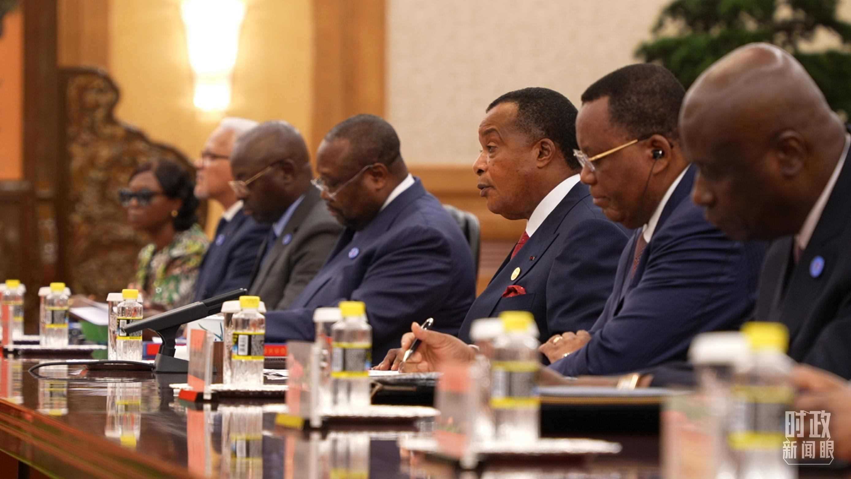 剛果（布）總統(tǒng)薩蘇。（總臺央視記者蔣碩拍攝）