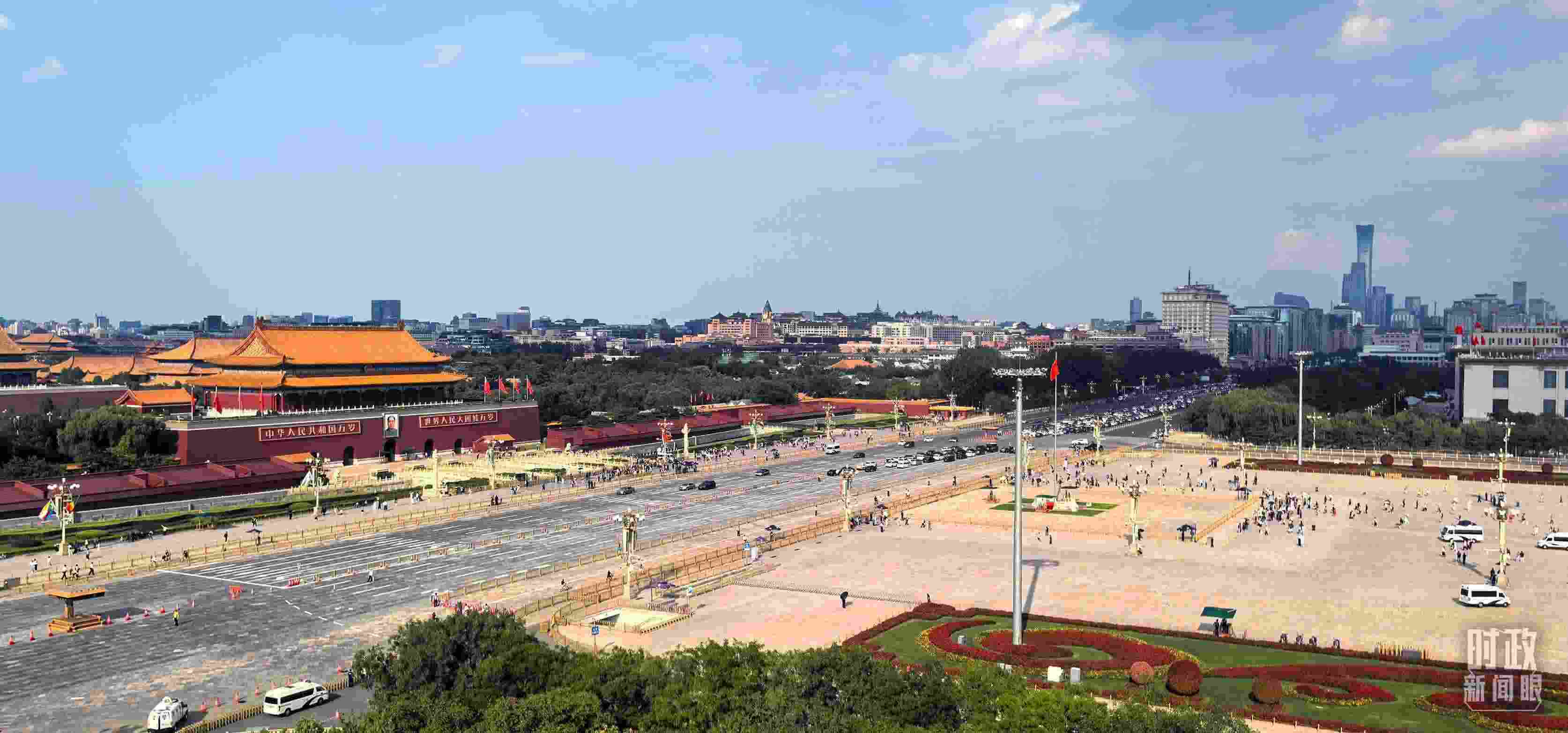 9月6日的天安門廣場。（總臺央視記者王子杭拍攝）