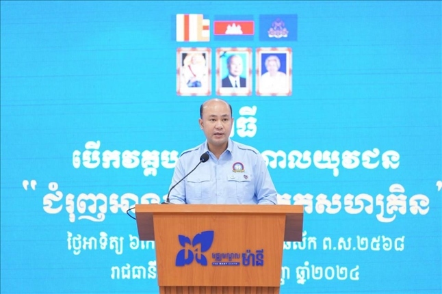 洪瑪尼在開幕式致辭?；顒又鬓k方供圖