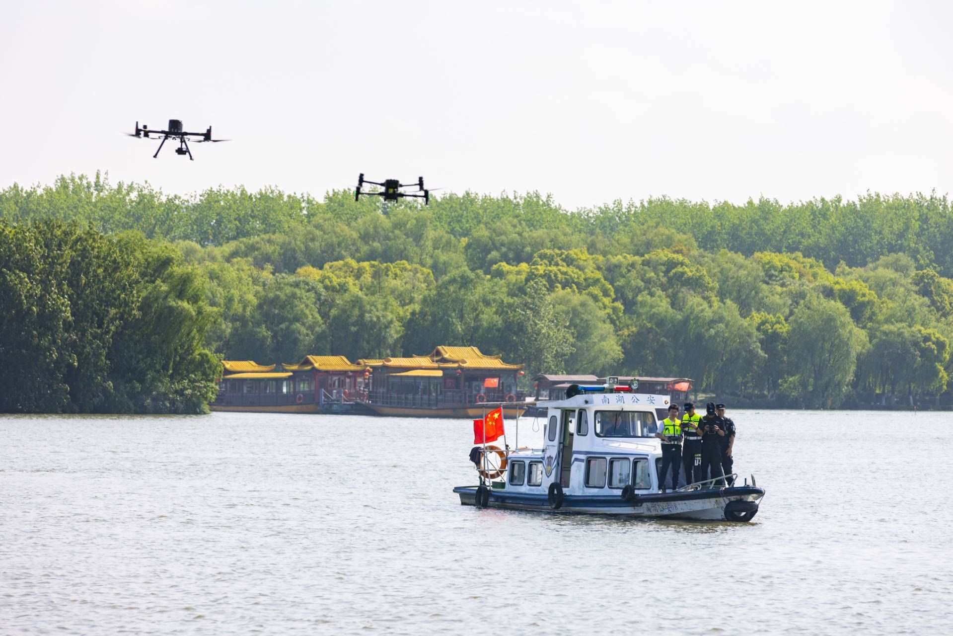 無人機(jī)義警隊(duì)。公安部供圖