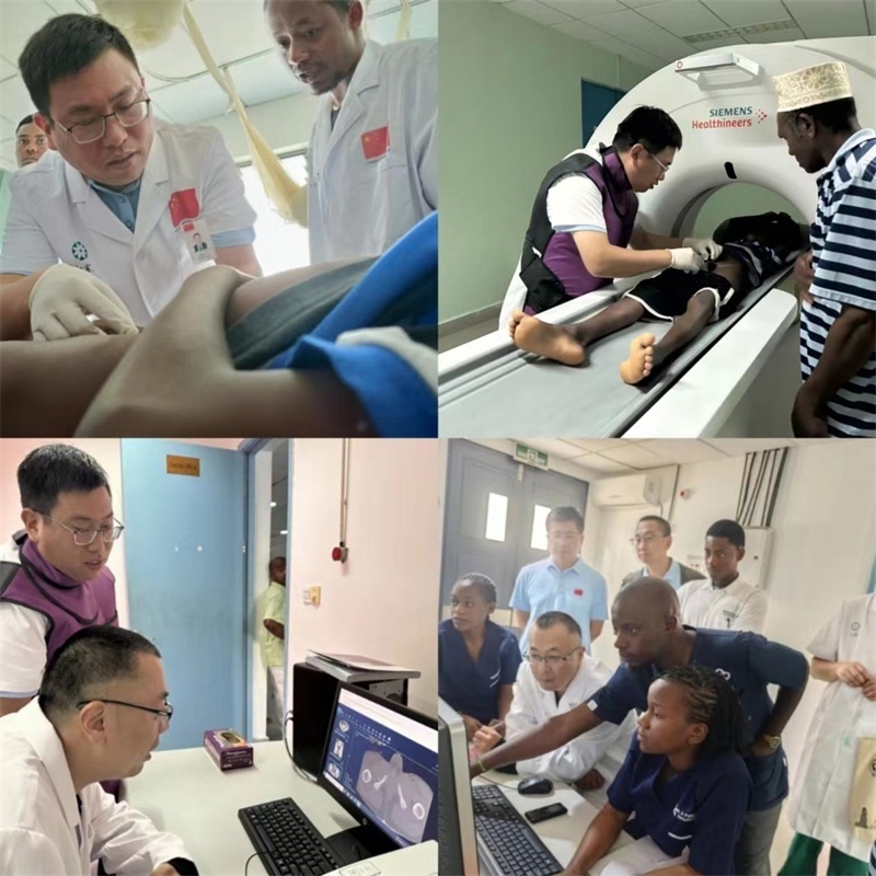 中國(guó)援桑醫(yī)療隊(duì)多科室專(zhuān)家與當(dāng)?shù)蒯t(yī)生共同為患者檢查。中國(guó)援桑醫(yī)療隊(duì) 供圖