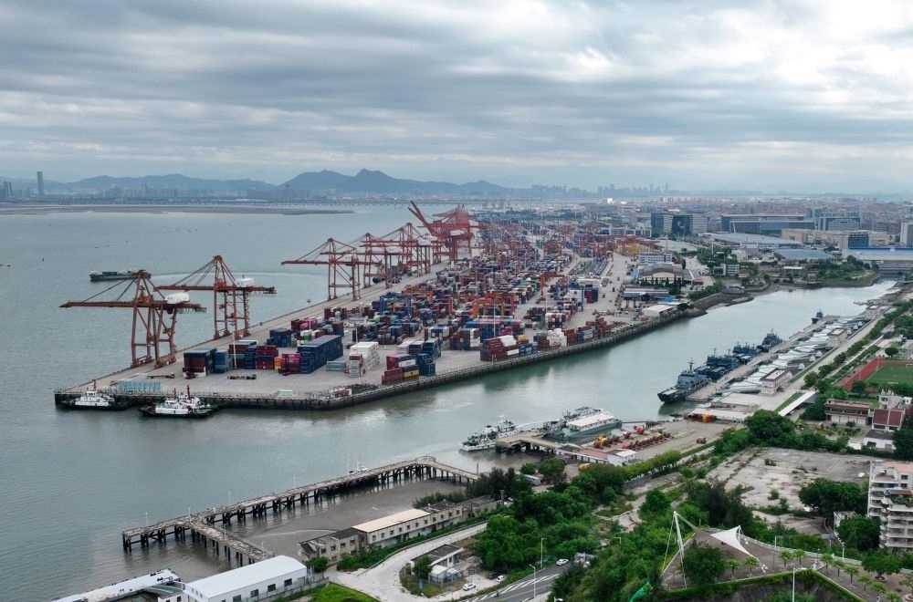 這是中國(guó)（福建）自由貿(mào)易試驗(yàn)區(qū)廈門片區(qū)內(nèi)的廈門海天碼頭（2024年9月4日攝）。