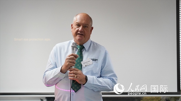 碩豐集團(tuán)市場總監(jiān)迪恩·范·維克發(fā)言。人民網(wǎng) 張茜攝