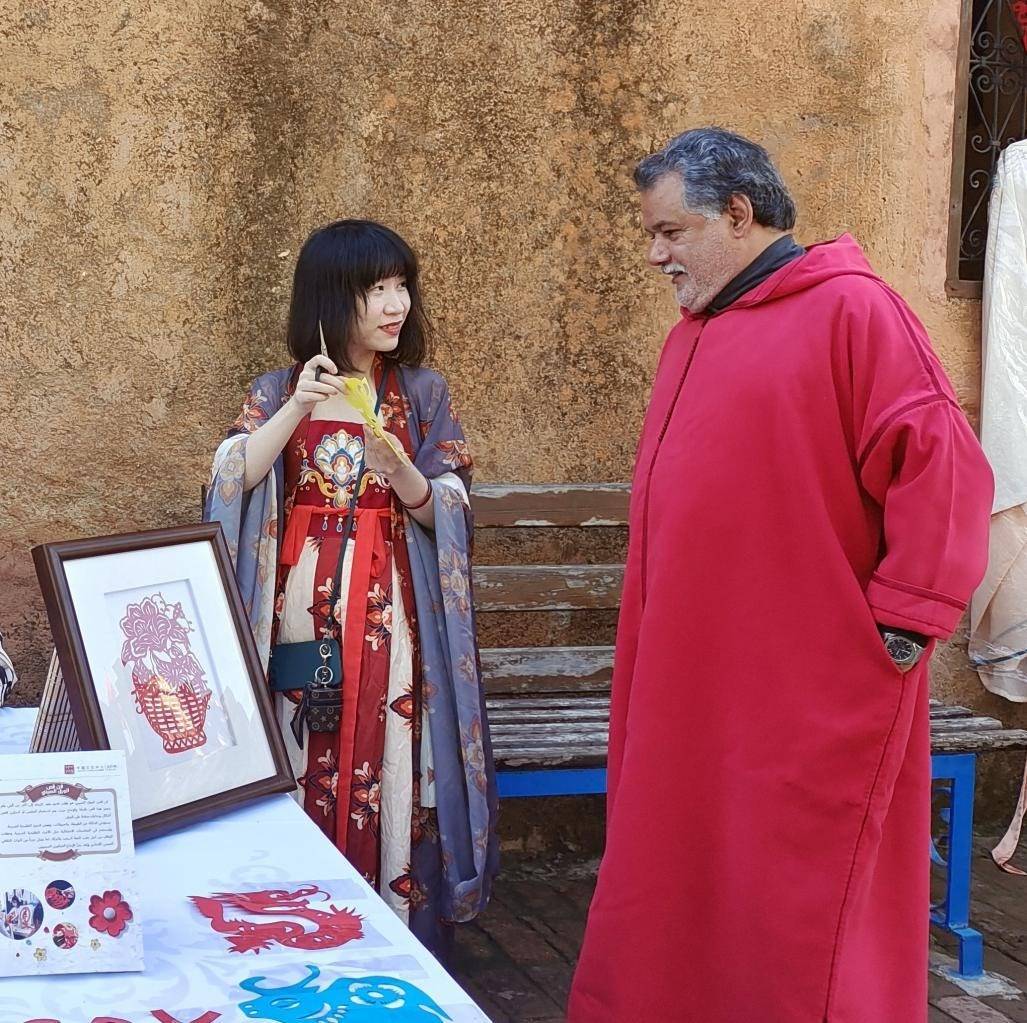 中國文化產品介紹。拉巴特中國文化中心供圖