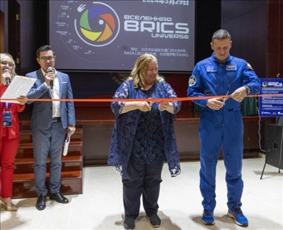 5月29日，“宇宙·金磚國(guó)家”圖片巡回展在北京舉辦。 北京俄羅斯文化中心供圖