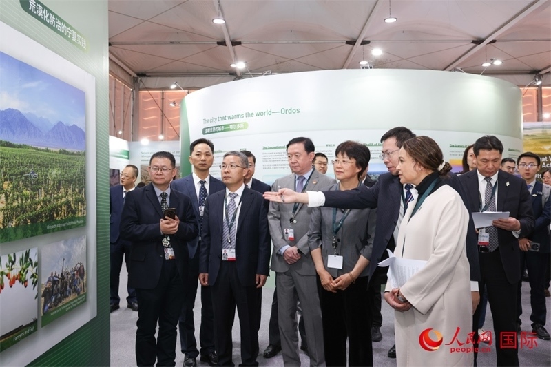 嘉賓參觀中國館。人民網(wǎng)記者任皓宇攝