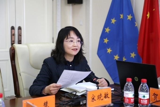 中國社會科學(xué)院歐洲研究所《歐洲研究》總編輯、中國歐洲學(xué)會秘書長宋曉敏教授主持研討會。吳迪攝