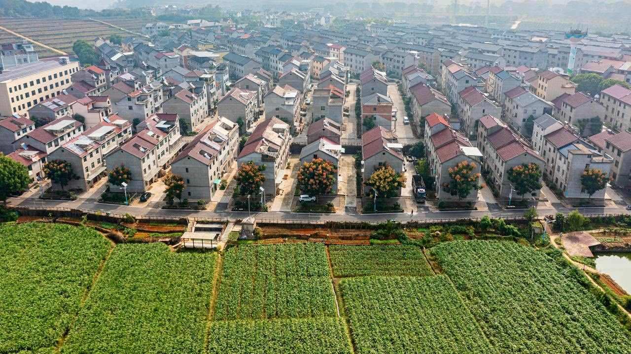 衢州市衢江區(qū)云溪鄉(xiāng)希望新村鳥(niǎo)瞰圖。衢州市衢江區(qū)委宣傳部 供圖