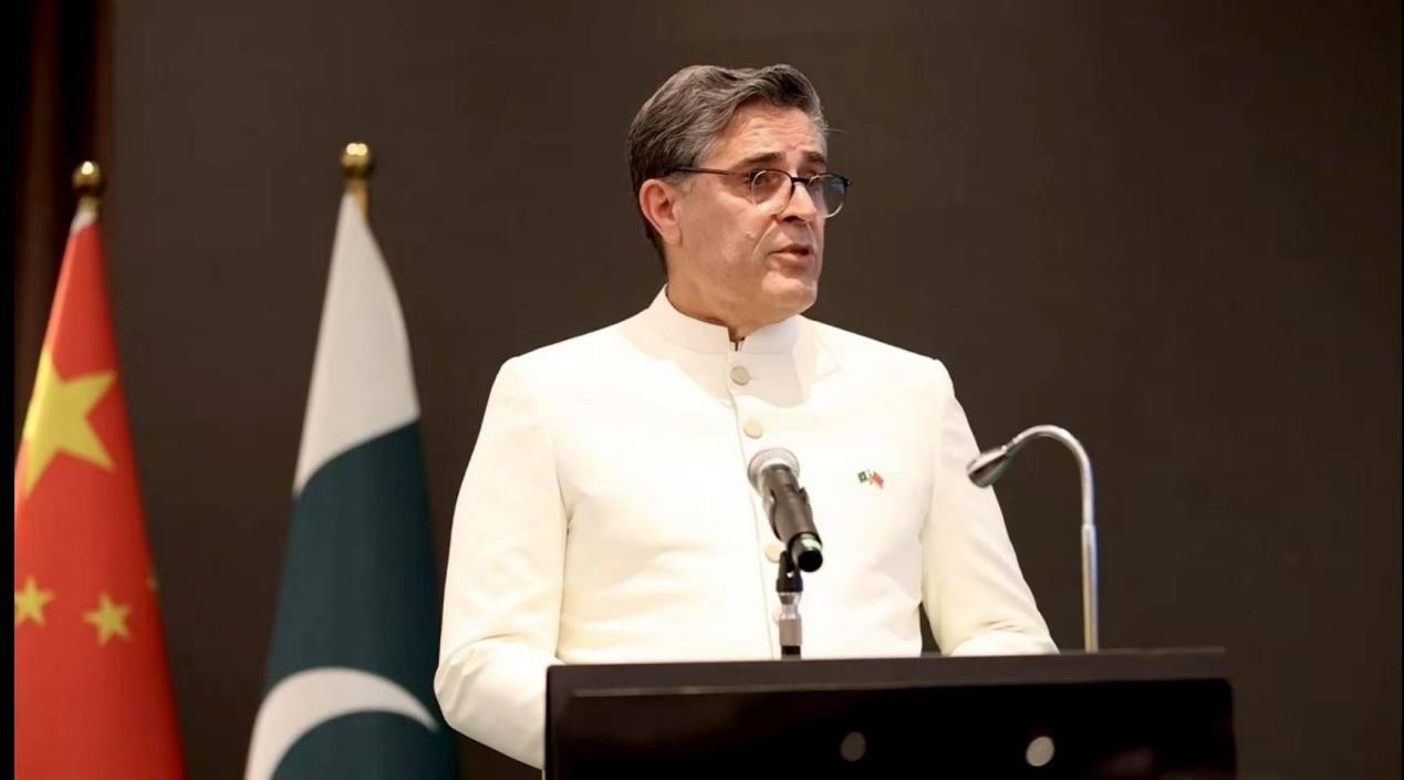 巴基斯坦駐華大使卡里爾·哈什米致辭。巴基斯坦駐華大使館供圖