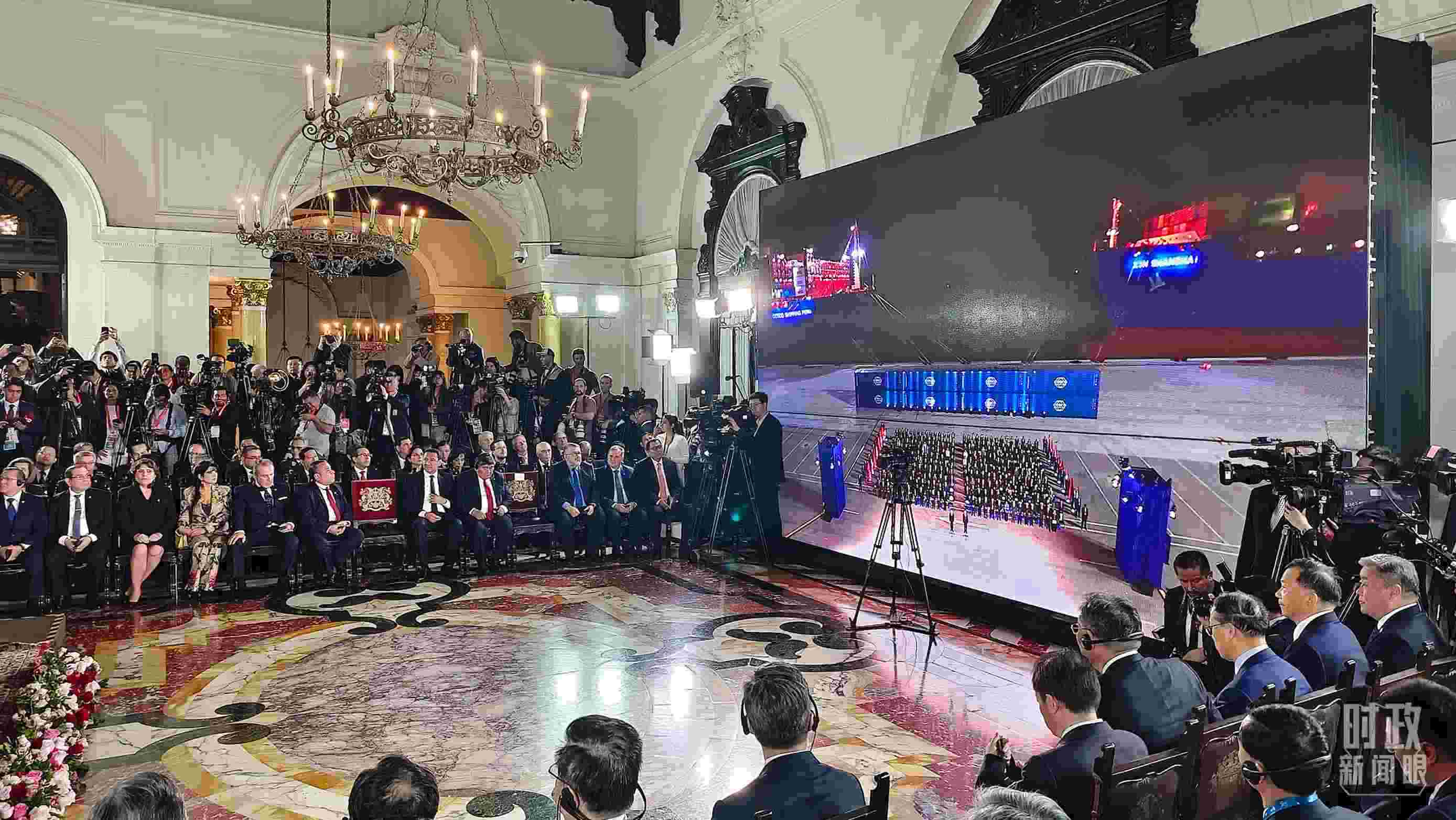 錢凱港開港儀式現(xiàn)場。（總臺央視記者韓銳拍攝）