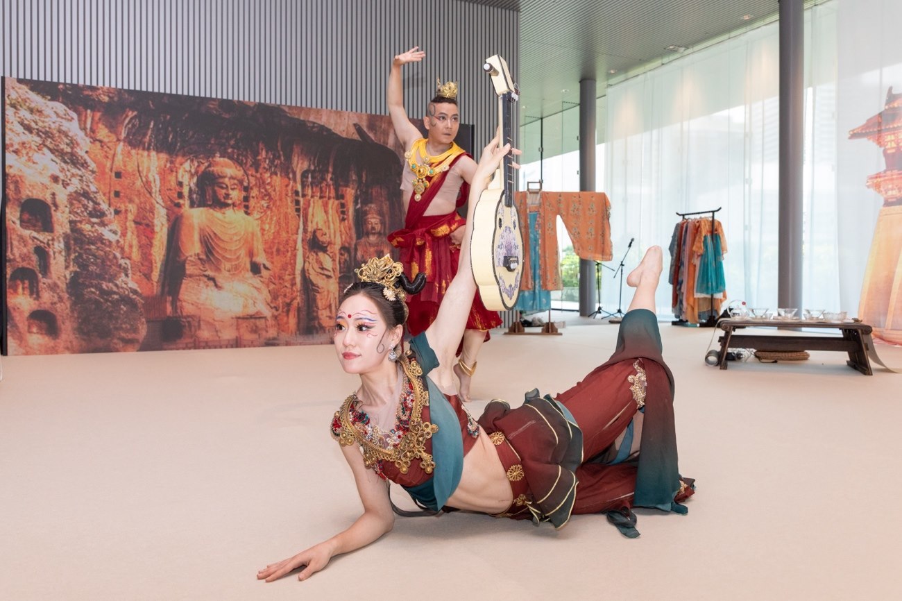 《龍門金剛》舞蹈。中國(guó)駐大阪旅游辦事處供圖