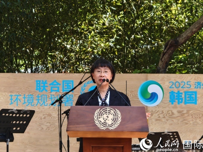 周國梅致辭。人民網(wǎng)記者 李明攝